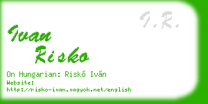 ivan risko business card