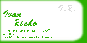 ivan risko business card